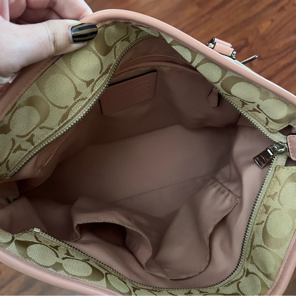 Coach Beige and Pink Signature Tote - Picture 8 of 10